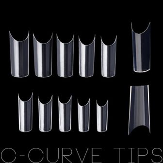 Box of 100 Tips C-curve Clear