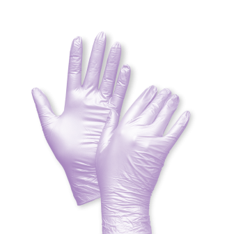 Shinny Purple Nitrile Gloves